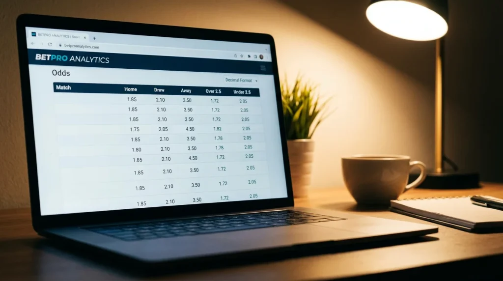 Comparacao de odds em casas de apostas em Portugal