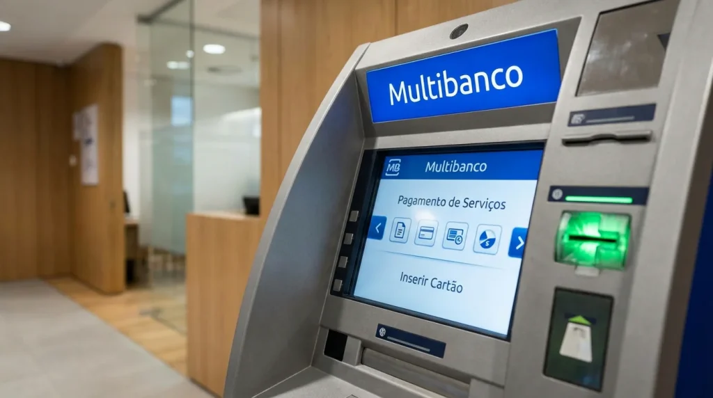 Terminal ATM Multibanco em Portugal para depósitos em casas de apostas